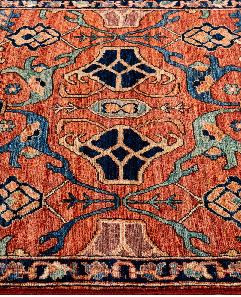 Serapi One-of-a-Kind Hand-Knotted Area Rug Red, 3'3" x 5'4"