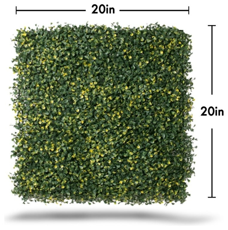 Artificial Ficus Gold Wall Panels, Set of 4, 20"x20"