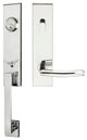 Oslo Lever, Tubular Entry Handleset, Left Hand, Polished Stainless Steel