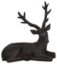 Sagebrook Home Brown Resin Deer, Sitting Sculpture Figurine