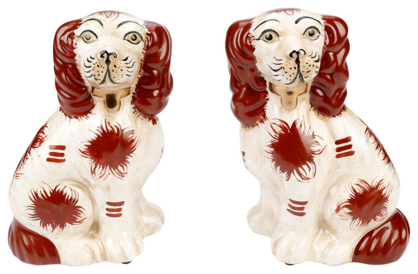 Saucedo Ceramic 8" Staffordshire Dog Pair
