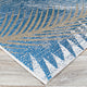 Couristan Monaco Tropical Palms Indoor/Outdoor Area Rug, Ocean, 7'6"x10'9"
