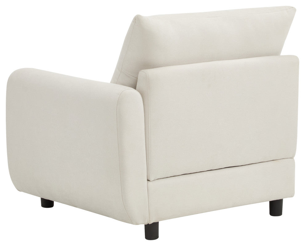 GDF Studio Upholstered Modular Sectional Sofa Set, White Sand, 3 Seater