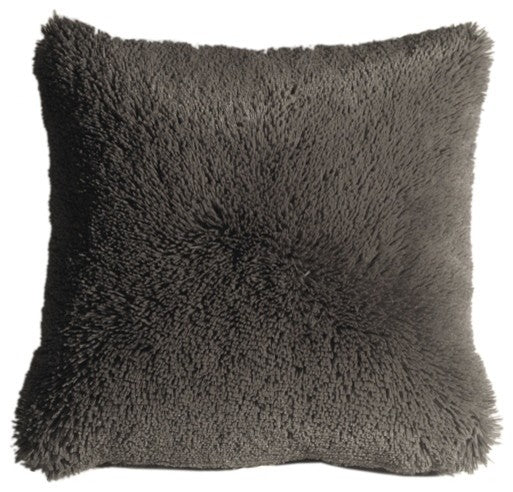 Pillow Decor - Soft Plush Gray 20 x 20 Throw Pillow