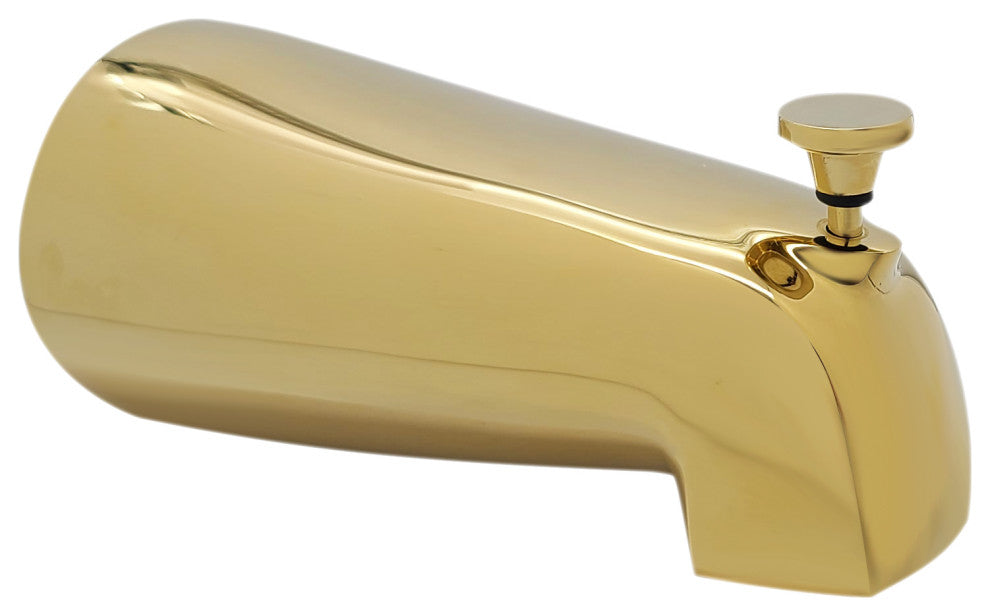 Nose Diverter 5.5" Tub Spout In Polished Brass, Polished Brass