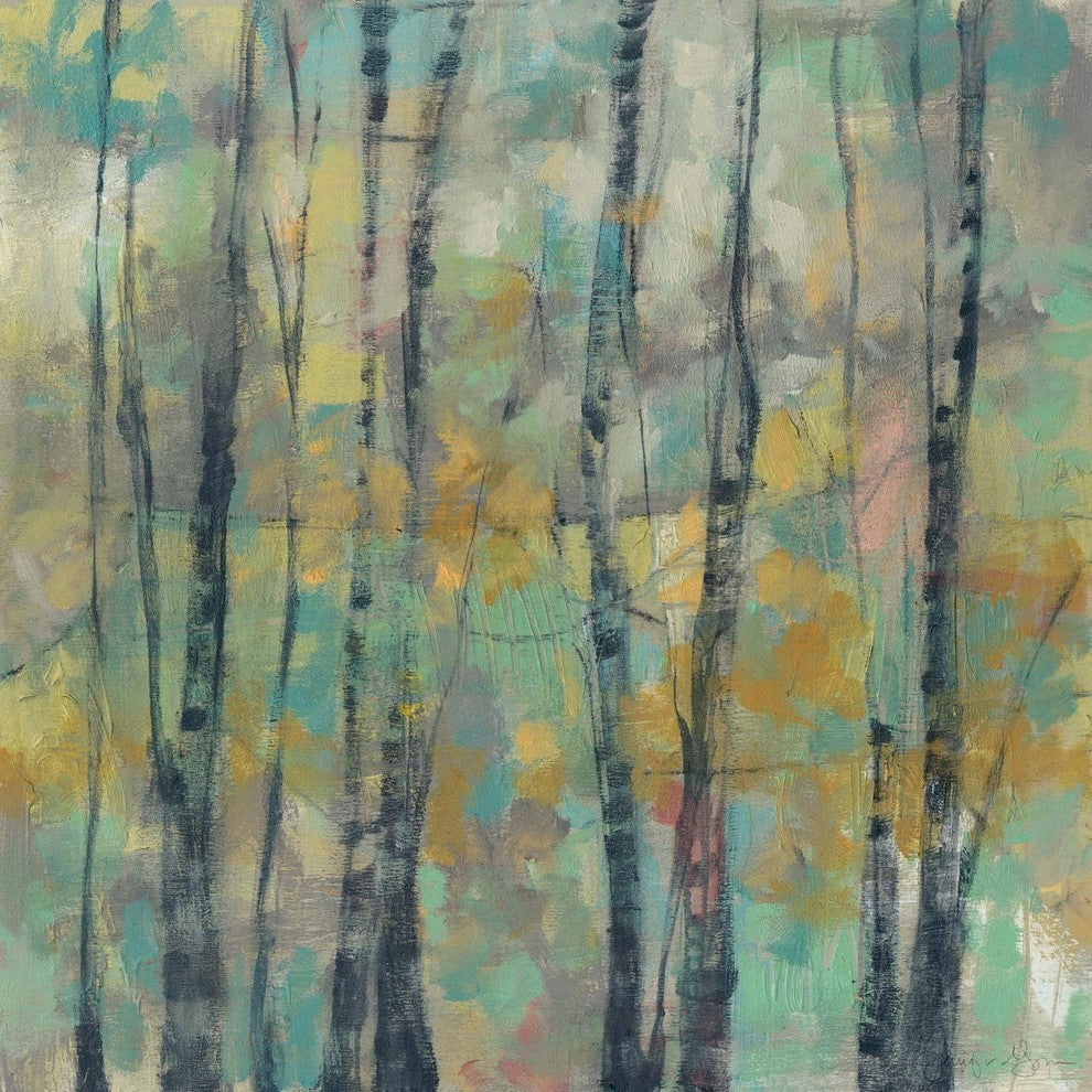 "Pastel Arbor II" Painting Print on Wrapped Canvas, 24"x24"