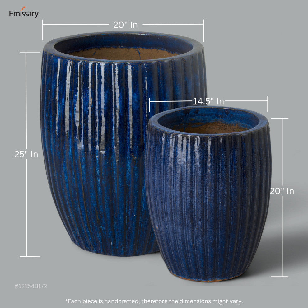 Ridges Planter, Blue 16x20
