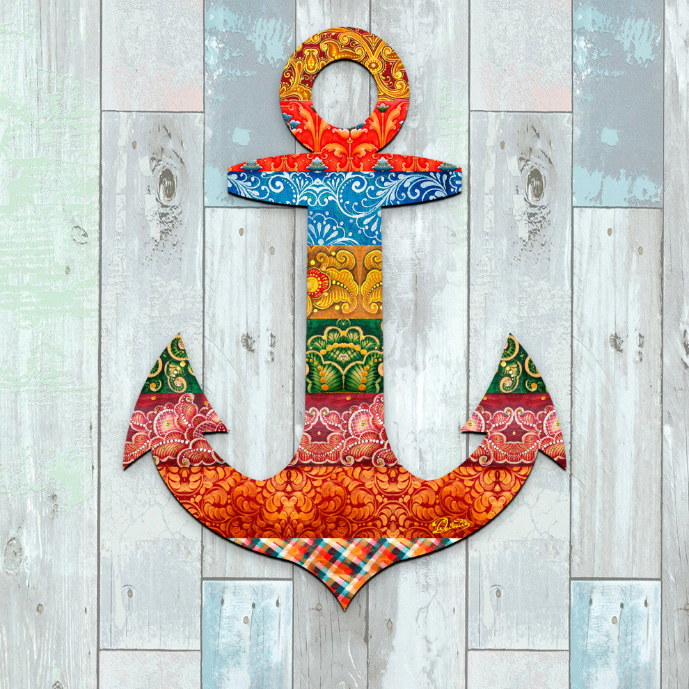 Decorated Anchor Wooden Door