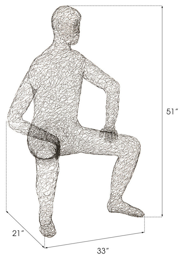 Crazy Wire Lounging Male