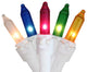 100-Count Frosted Multi Color Mini Christmas Lights White Wire