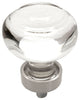 Cosmas 6355SN Satin Nickel Cabinet Round Knob, Set of 5, Glass: Clear