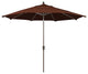 11' Champagne Auto-Tilt Crank Lift Aluminum Umbrella, Sunbrella, Bay Brown