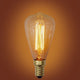 Squirrel Cage Teardrop 40 Watt Edison Bulb, E12 Base, Set of 3