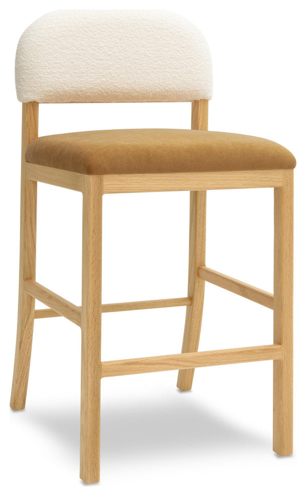 Calla Cognac Performance Velvet Counter Stool