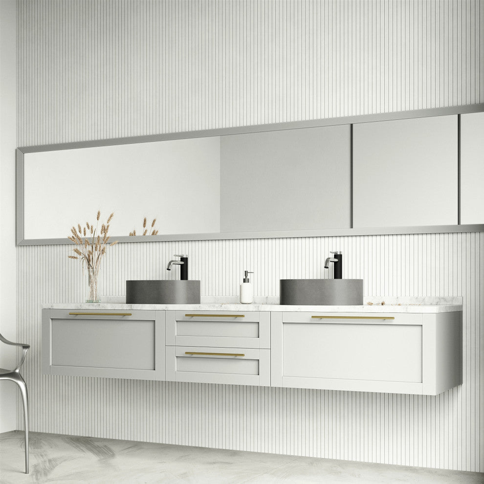 VIGO Giralda 16"L x 11"W x 5"H Concreto Stone Oval Bathroom Vessel Sink