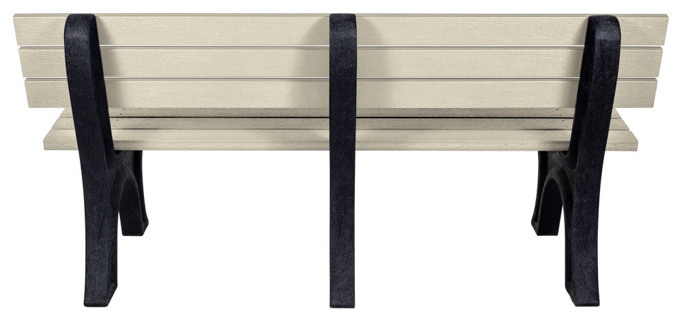 Aurora Traditional 6' Park Bench, Whitewash