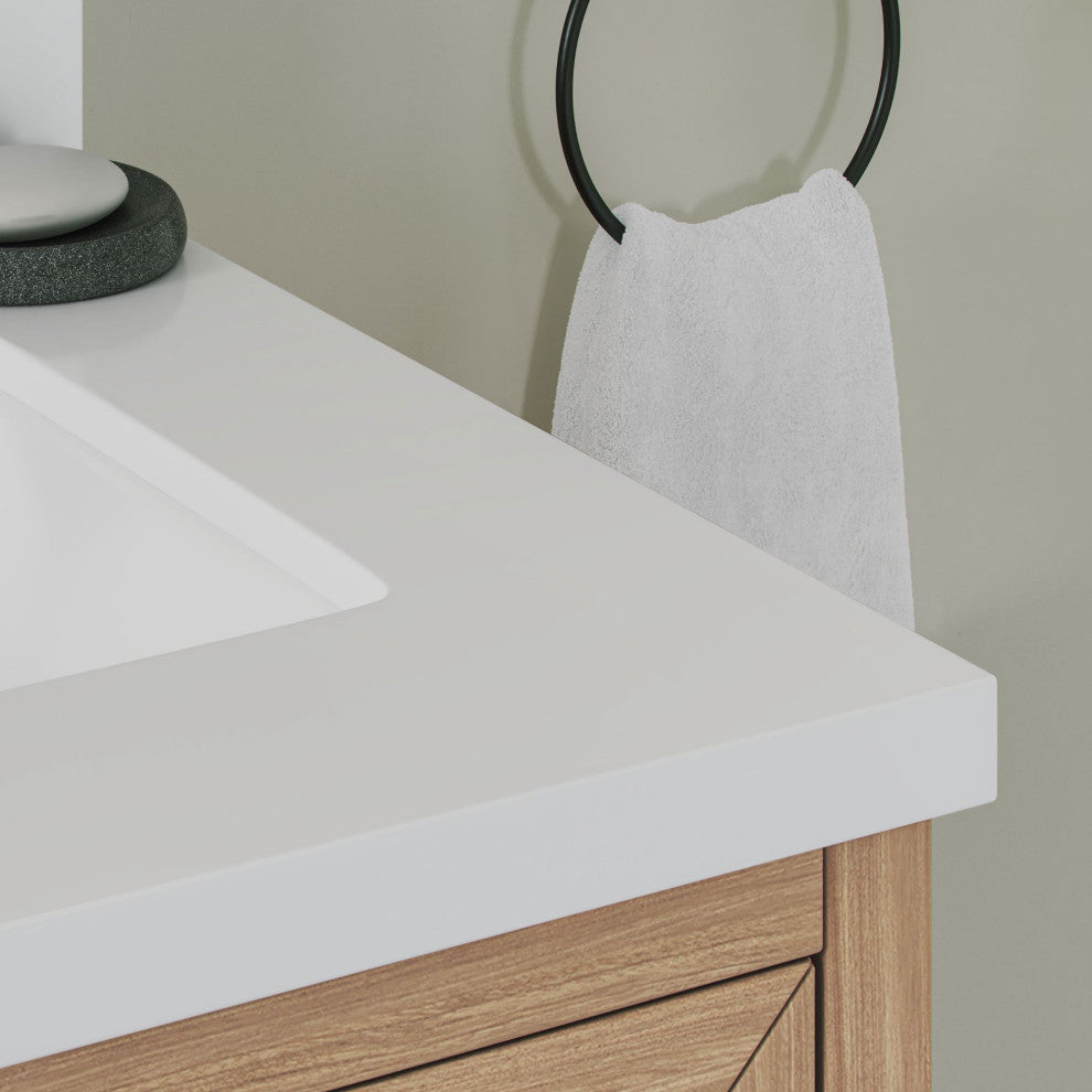 The Asher Bathroom Vanity, Gray, 60", Double Sink, Freestanding