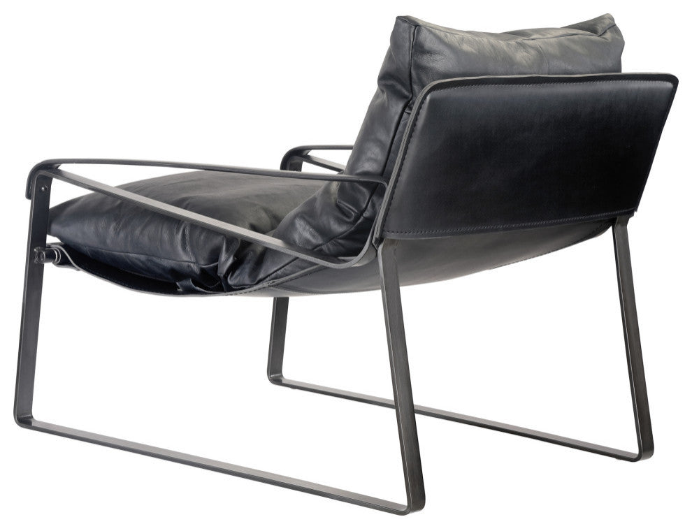 Connor Club Chair Onyx Black Leather