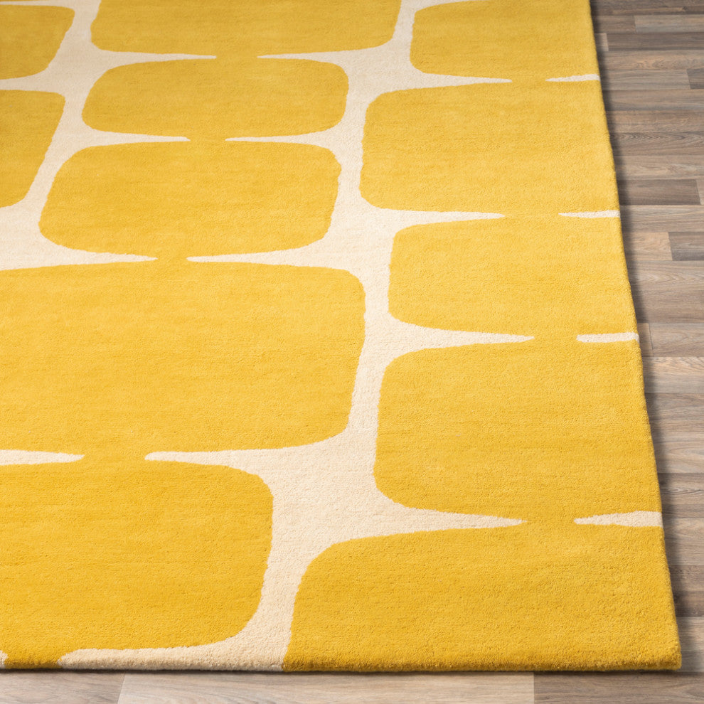 Surya Scion SCI-36 Modern Area Rug, Mustard, 8' x 11' Rectangle