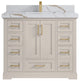 Boston 42" Single Sink Bath Vanity in Fine Grain 2" Calacatta Gold