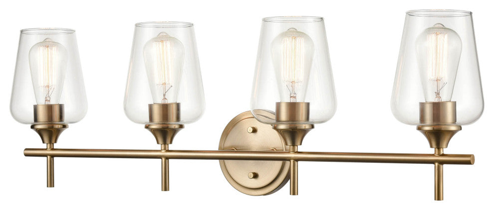 Ashford Collection 4 Light 31" Modern Gold  Bathroom Vanity Light