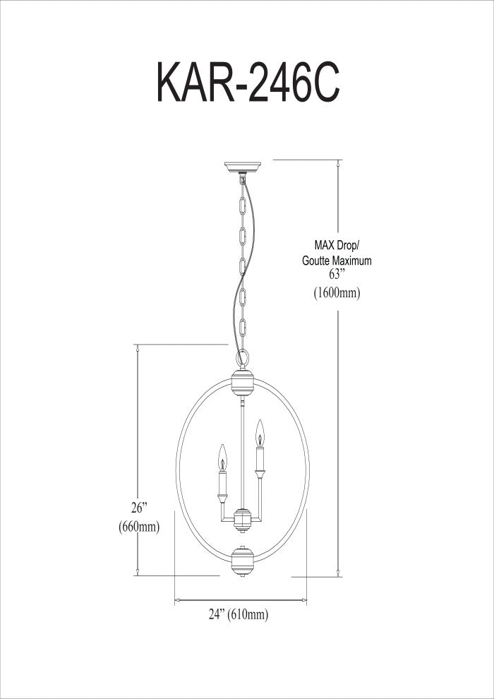 Kara 6-Light Chandelier, Polished Chrome With Jewelled Accents