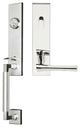 Champagne Lever, Tubular Entry Handleset, Right Hand, Polished Stainless Steel