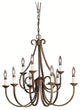 Chandelier 9-Light, Tannery Bronze