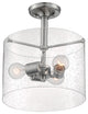 Bransel Three Light Semi Flush Mount, Brushed Nickel