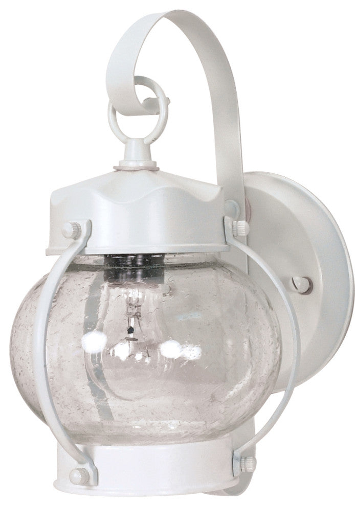 1-Light Onion Outdoor Wall Fixtre in White