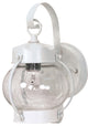 1-Light Onion Outdoor Wall Fixtre in White
