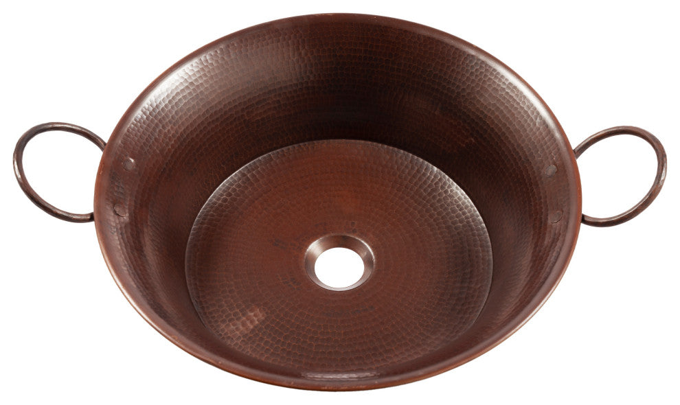 Copernicus 21" Vessel Bathroom Sink, Copper