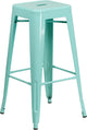 30" High Backless Mint Green Indoor-Outdoor Barstool