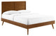 Marlee Twin Wood Platform Bed With Splayed Legs Walnut