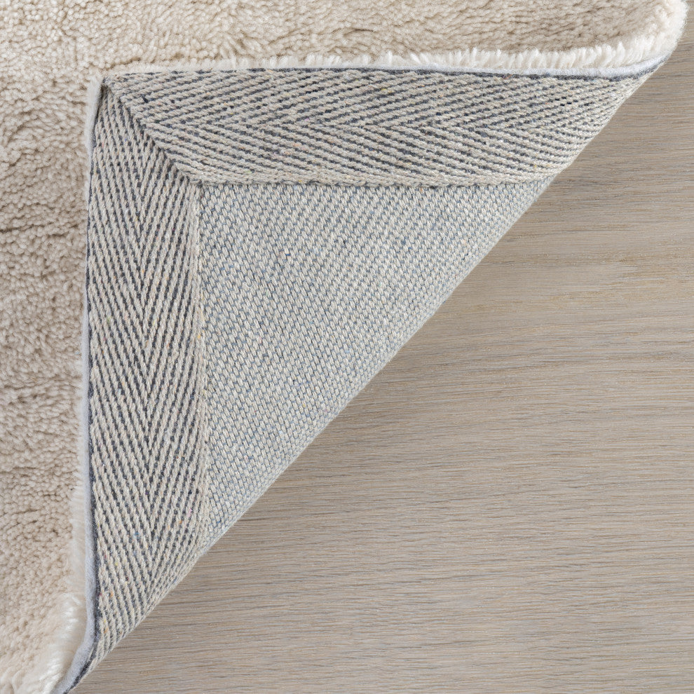 Gaia New Zealand Wool Shag Area Rug, Ivory 8' x 10'