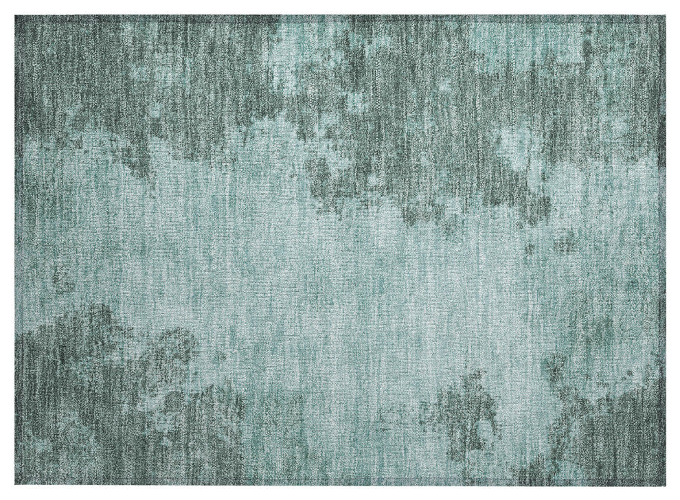 Machine Washable Indoor/Outdoor Chantille ACN1902 Teal 1'8" x 2'6" Rug