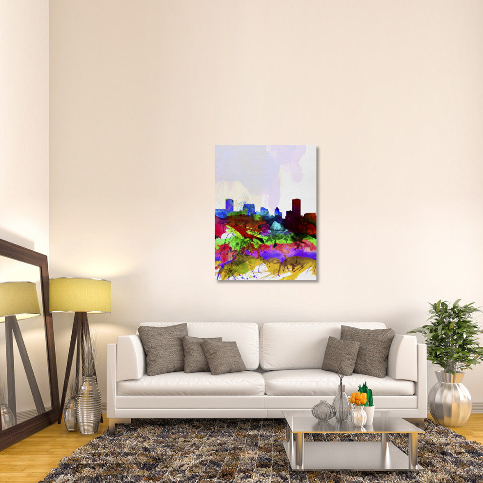 "Baltimore Watercolor Skyline" Fine Art Print