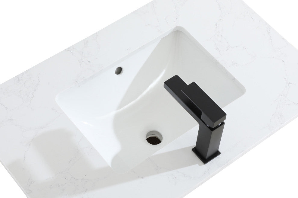Home Living 30" Single Bathroom Vanity, Walnut Brown