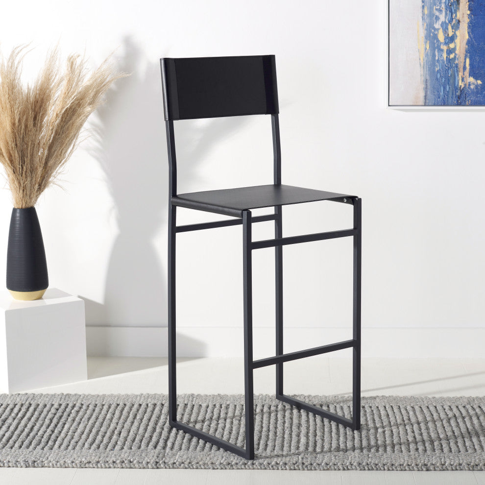 Safavieh Layne Barstool, Black, Black
