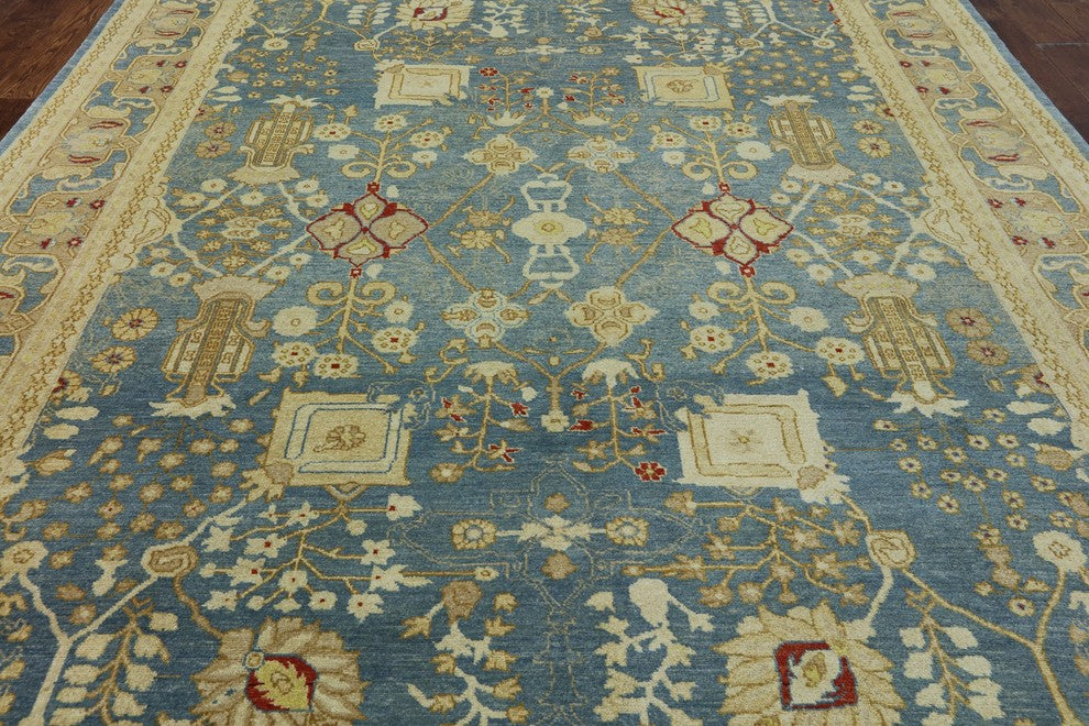 8'x10' Peshawar Oriental Hand Knotted Area Rug, W2522