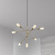 7LT Incandescent Adjustable Pendant, Aged Brass