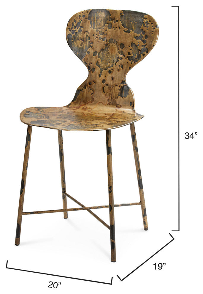 McCallan Metal Chair, Acid Washed Metal