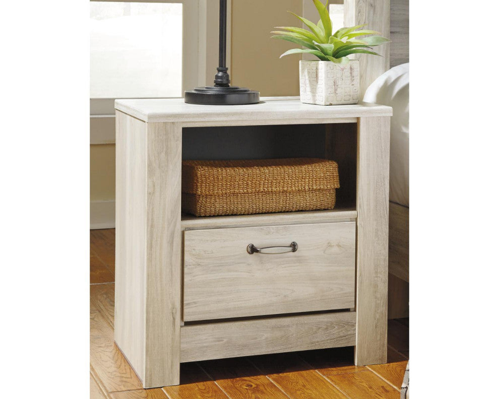 Bellaby Whitewash One Drawer Nightstand