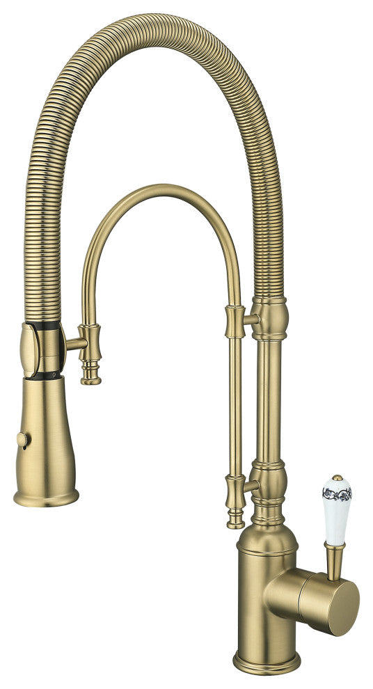 Antique Kitchen Faucet with Pull Down Sprayer