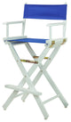 030" Director's Chair White Frame-Royal Blue Canvas