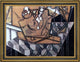 Juan Gris Tea Cups - 18" x 24" Framed Premium Canvas Print