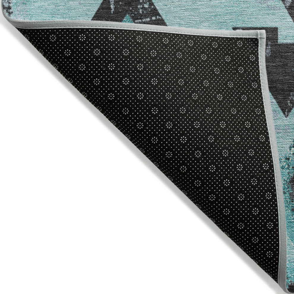 Machine Washable Indoor/Outdoor Chantille ACN1882 Teal 2'6" x 3'10" Rug