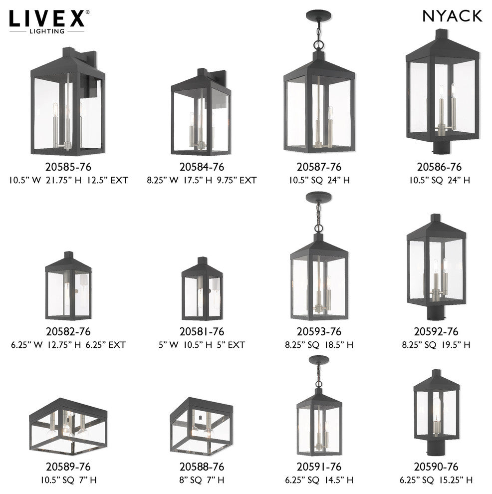 Livex Lighting Scandinavian Gray 4-Light Outdoor Ceiling Mount