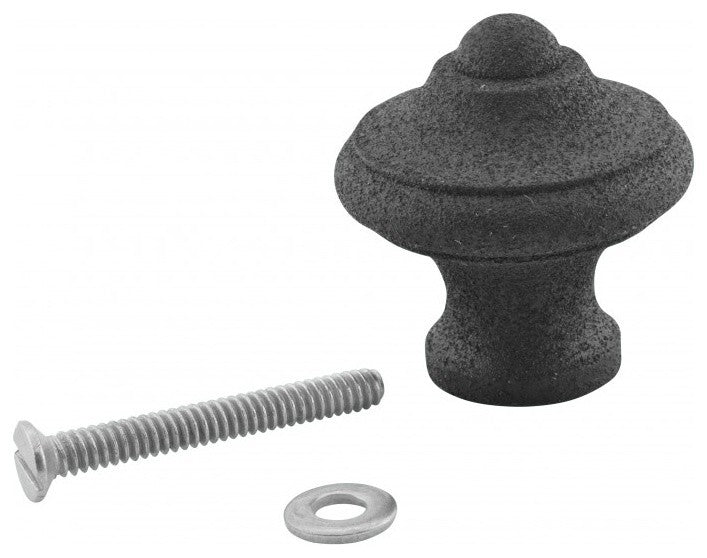 Round Kitchen Cabinet Knobs Set of 10 Cast Iron 1" Diameter Cabinetry Pulls