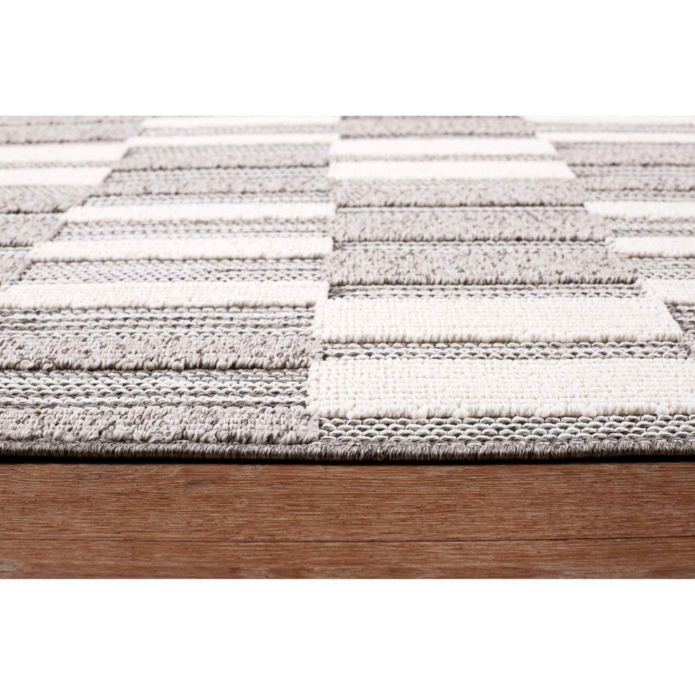 Resort Boxes Area Rug, Gray, 7'10"x9'10"